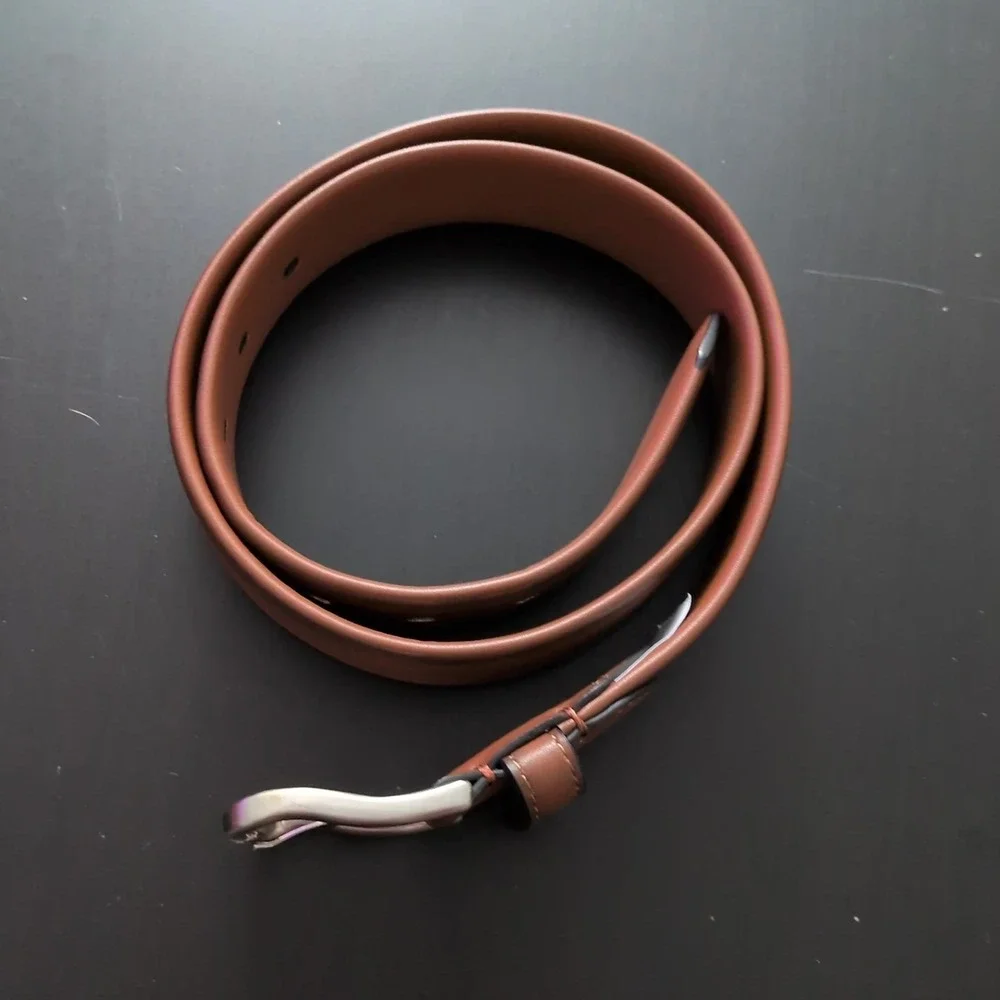 Mens‎ DOCKERS BELT BROWN VEGAN LEATHER SIZE SMALL 30-32